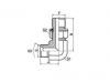 1BH9-OG 90° 彎英管外螺紋60°內(nèi)錐/公制外螺紋輕系列ISO 6149-3