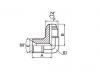 1BJ9 90°彎英管外螺紋60°內錐 / 美制JIC外螺紋74°外錐