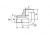 5B9 90° 彎英管外螺紋60°內(nèi)錐 / 英管內(nèi)螺紋 ISO 1179